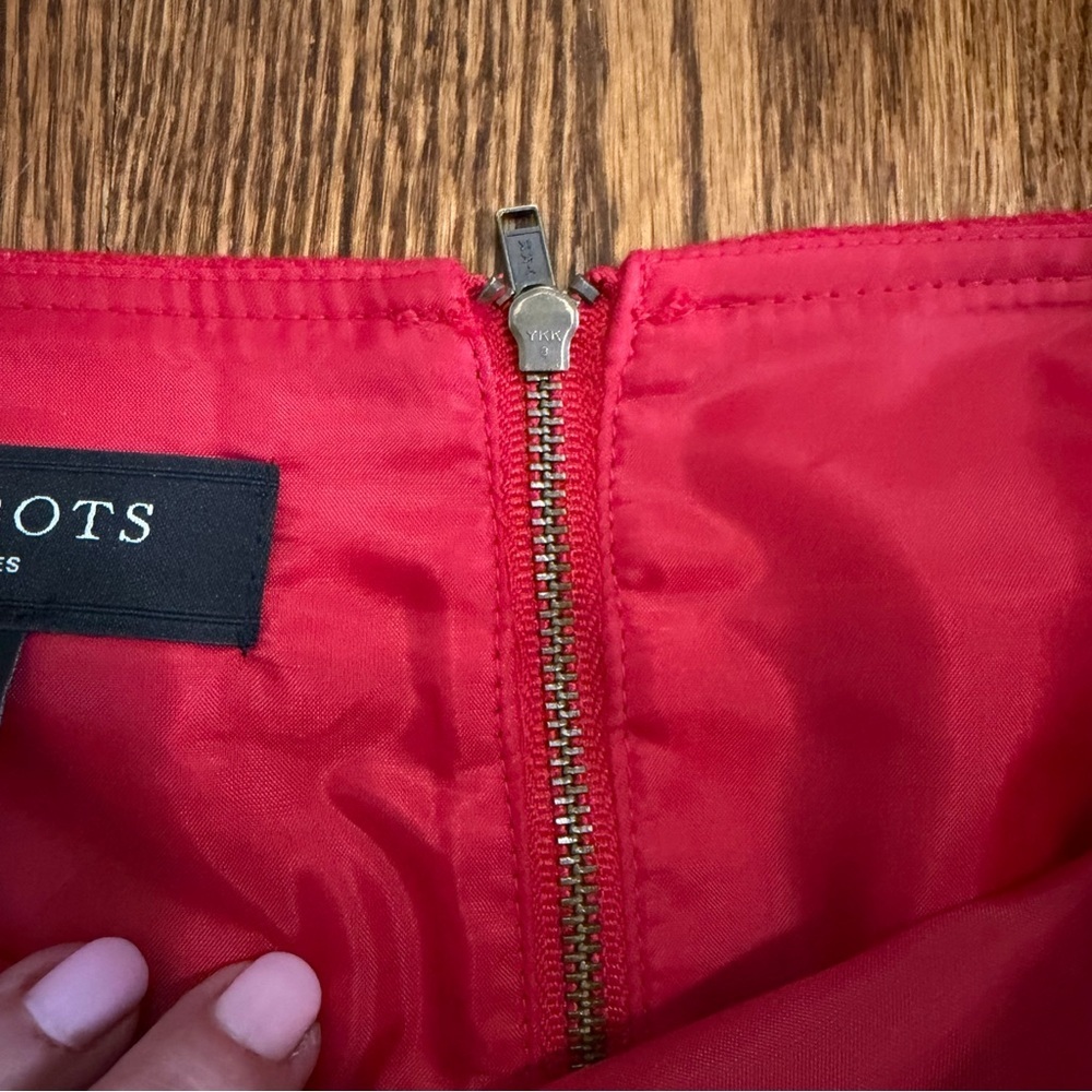Talbots Petite Red Pencil Skirt Wool Blend Size 10P - Picture 5 of 7